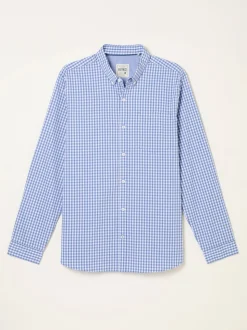 FatFace Blue Long Sleeve Gingham Check Shirt