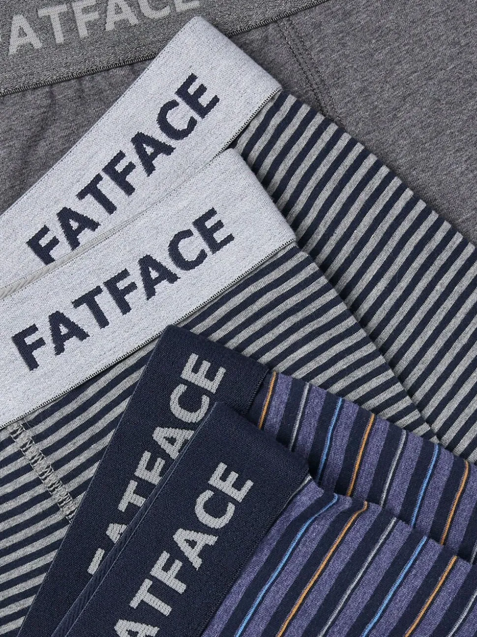 FatFace Blue Seagrove Stripe Classic Boxers 3 Pack