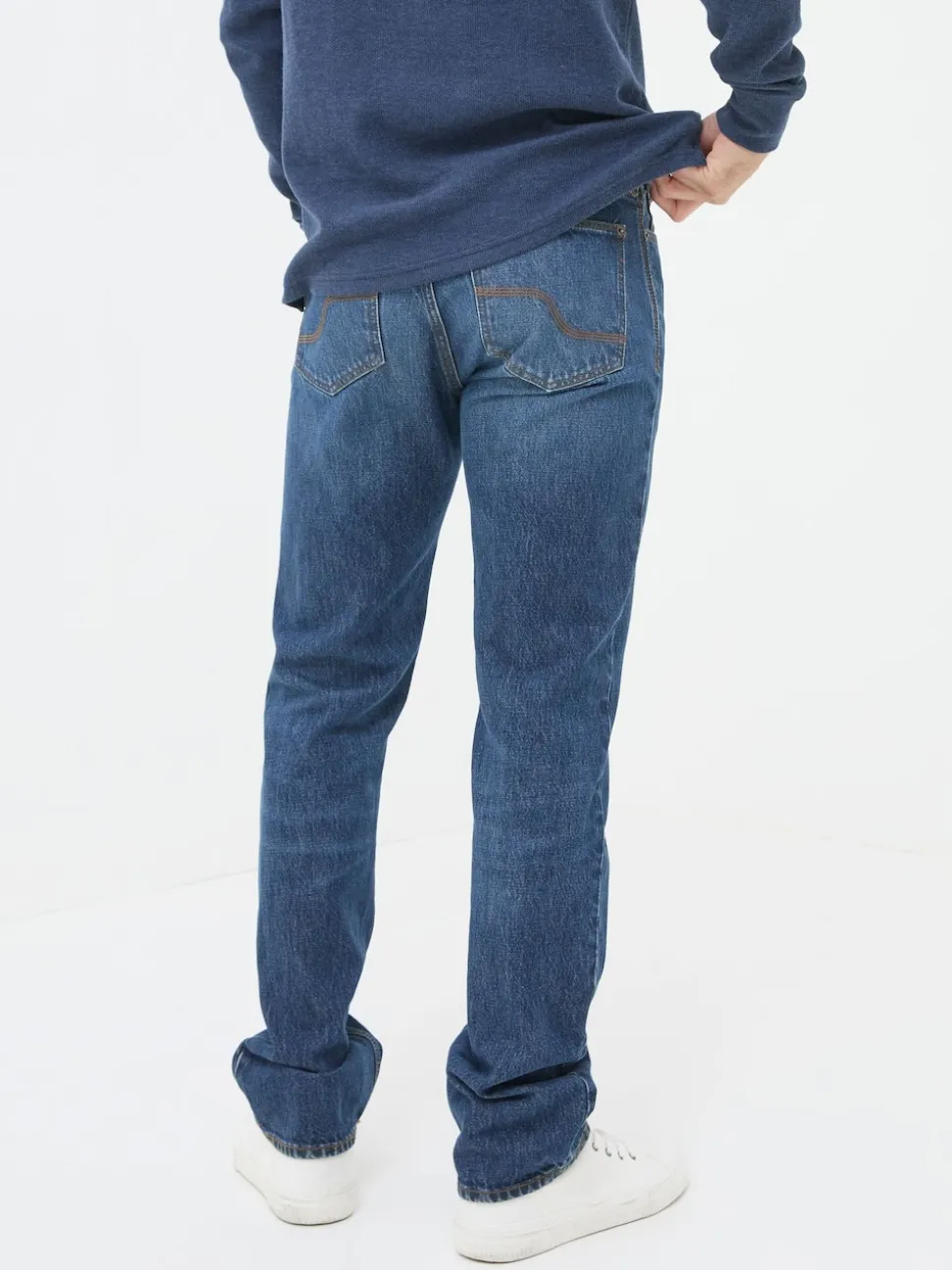 FatFace Blue Straight Fit Jeans