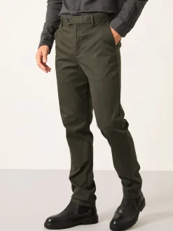 FatFace Bosbury Dark Green Tailored Fit Smart Chino Trousers