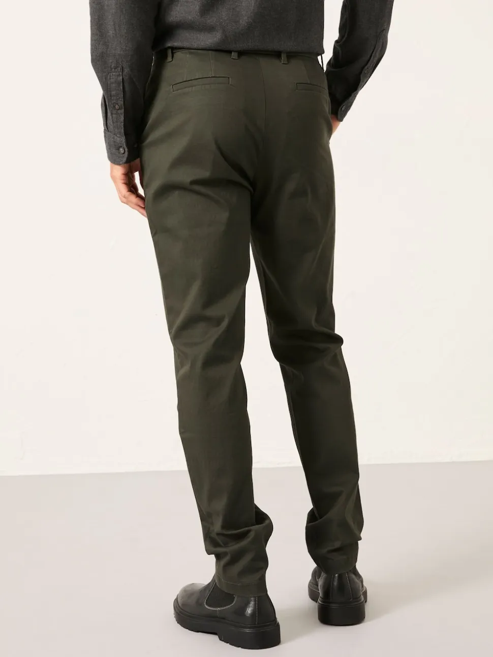 FatFace Bosbury Dark Green Tailored Fit Smart Chino Trousers