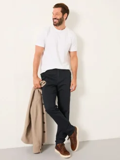 FatFace Bosbury Dark Navy Tailored Fit Smart Chino Trousers