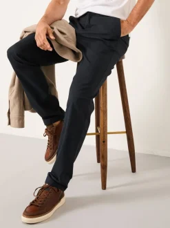 FatFace Bosbury Dark Navy Tailored Fit Smart Chino Trousers