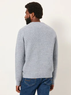 FatFace Bourton Light Blue Knitted Crew Neck Jumper