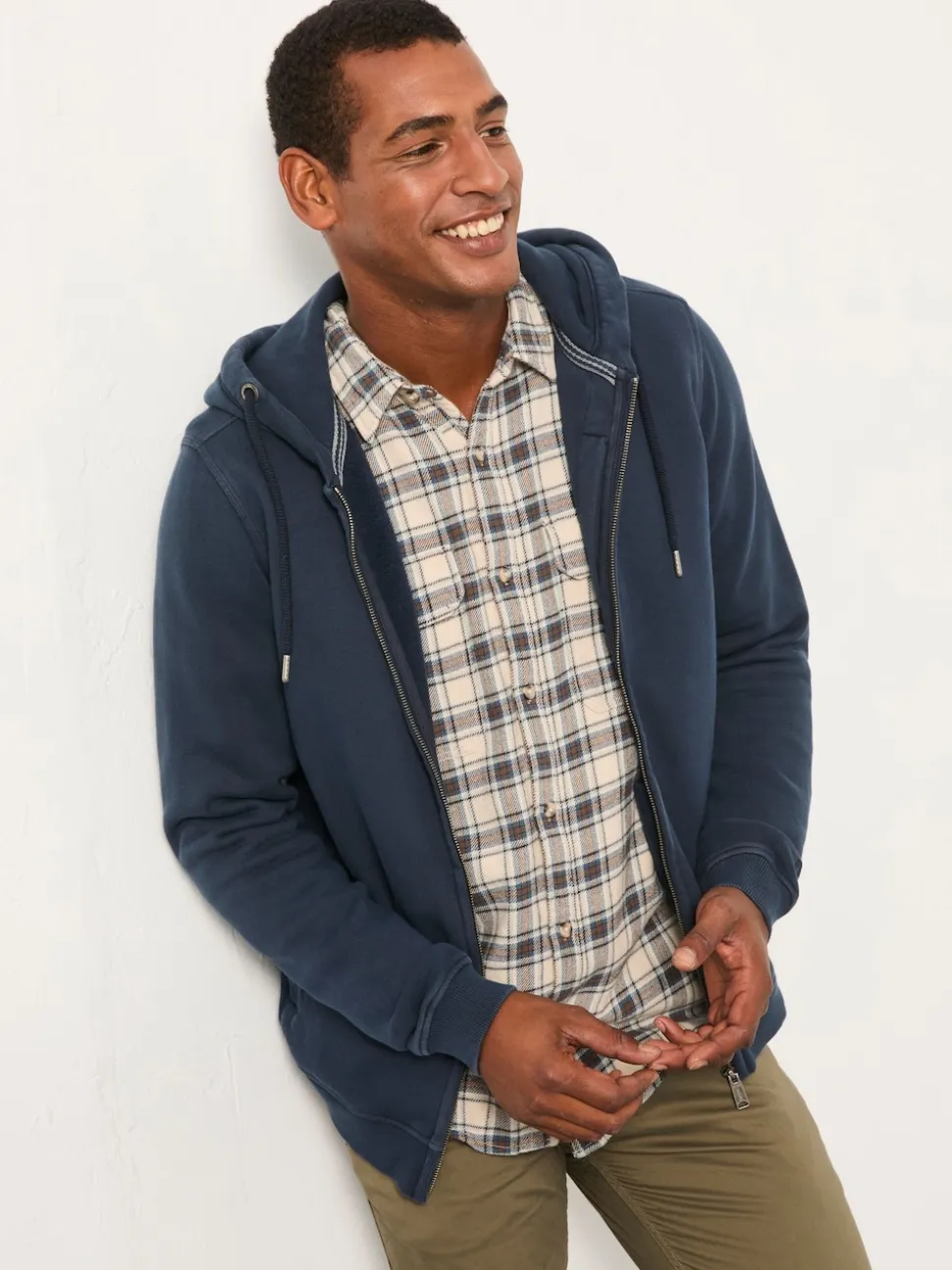 FatFace Brooke Navy Zip Through Hoodie