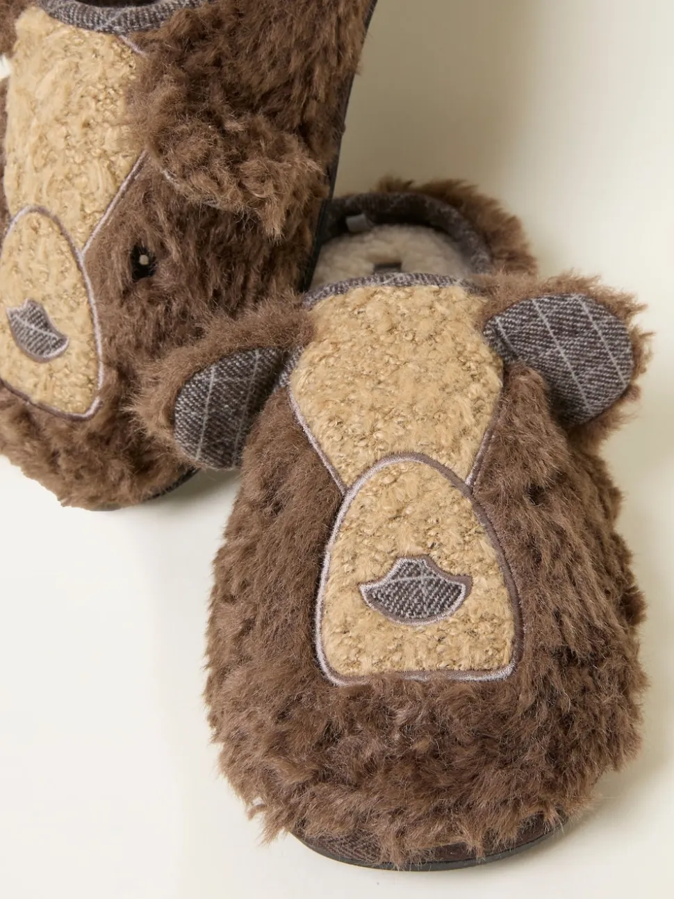 FatFace Brown Grizzles Bear Slipper