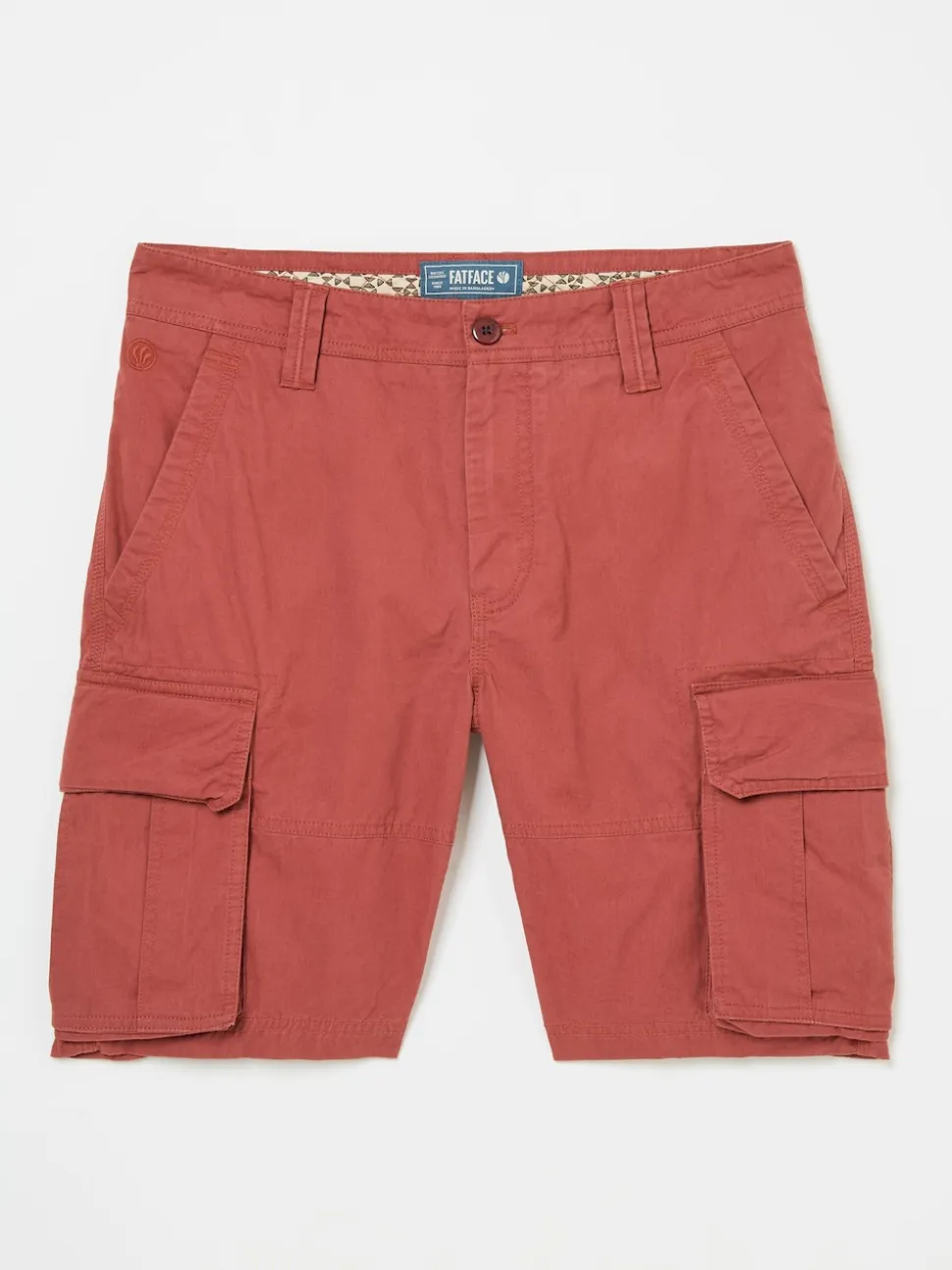 FatFace Bude Dark Red Cargo Shorts