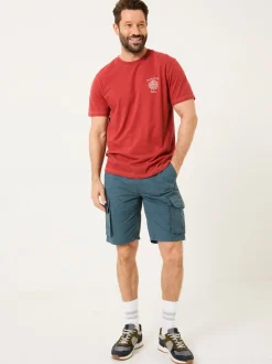 FatFace Bude Dark Teal Blue Cargo Shorts