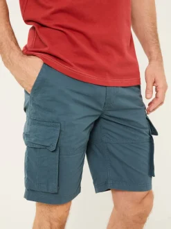 FatFace Bude Dark Teal Blue Cargo Shorts