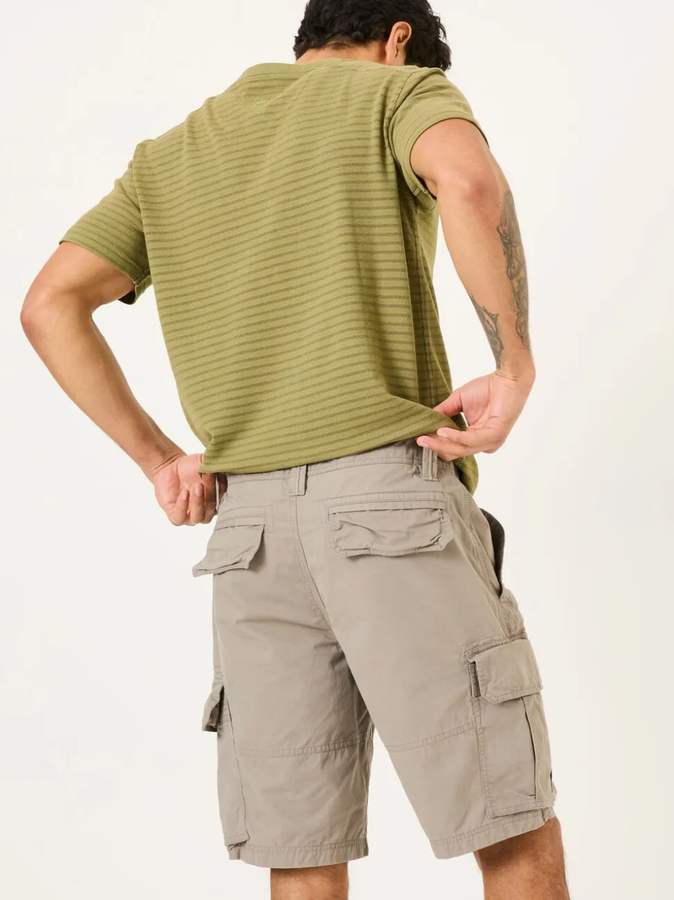 FatFace Bude Light Grey Cargo Shorts