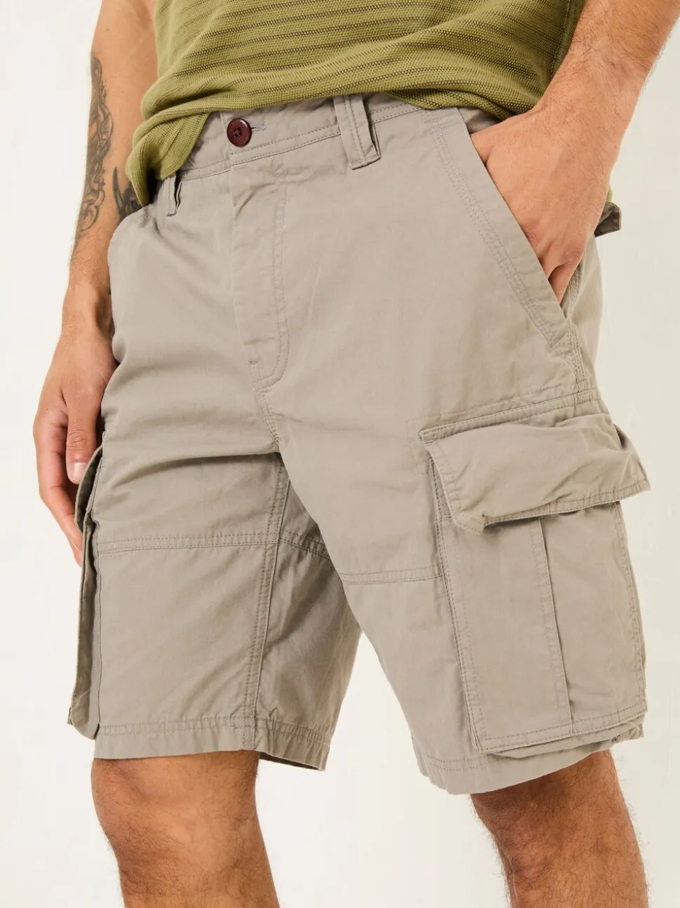 FatFace Bude Light Grey Cargo Shorts