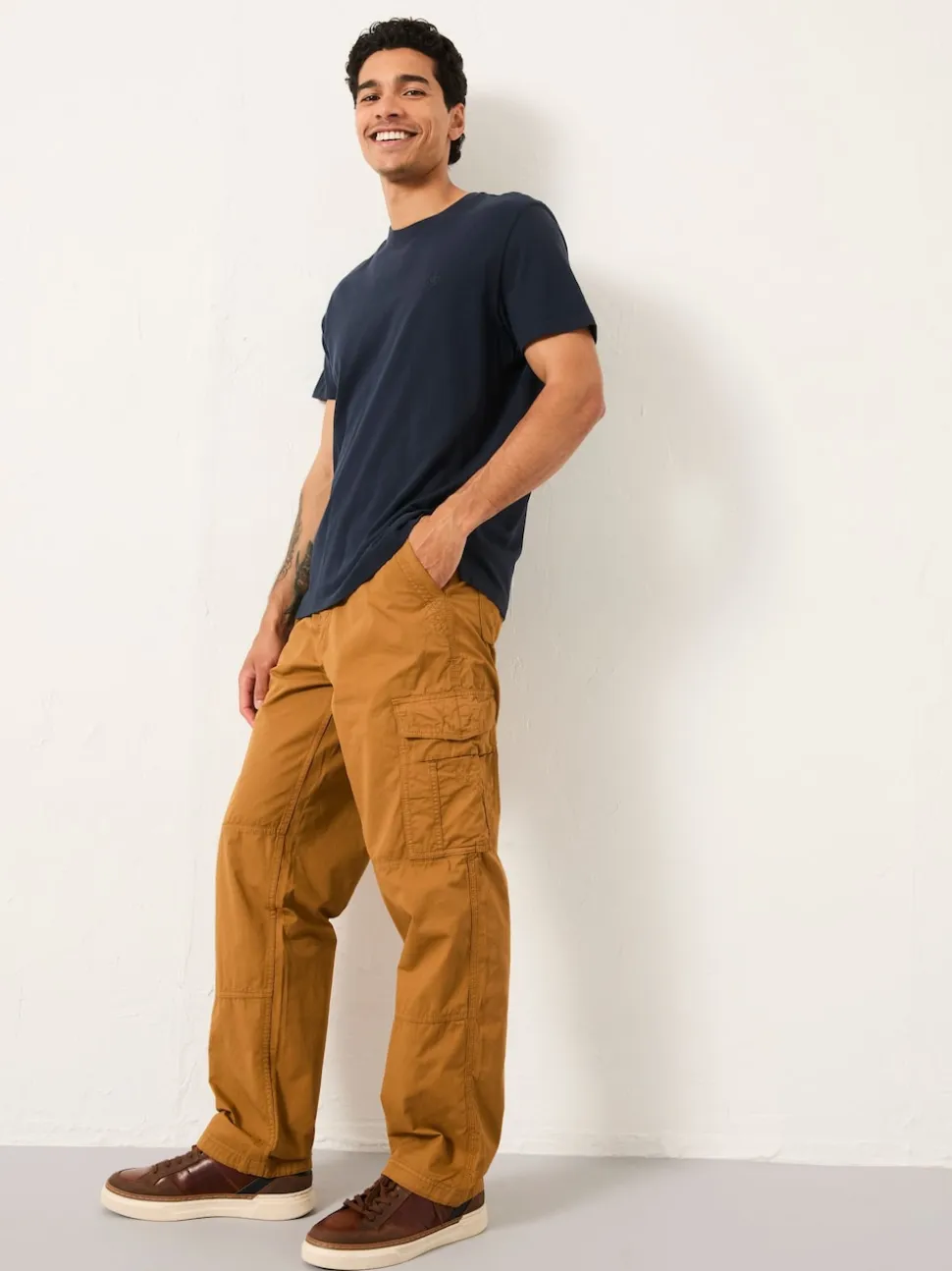 FatFace Bude Tan Brown Cargo Trousers