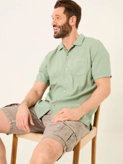 FatFace Bugle Green Linen Cotton Shirt