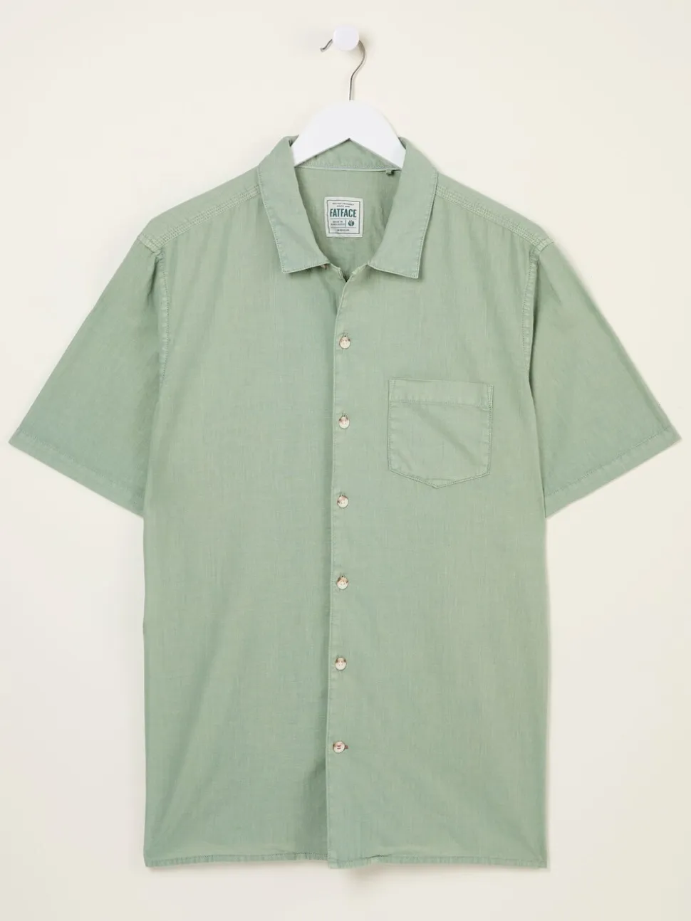 FatFace Bugle Green Linen Cotton Shirt