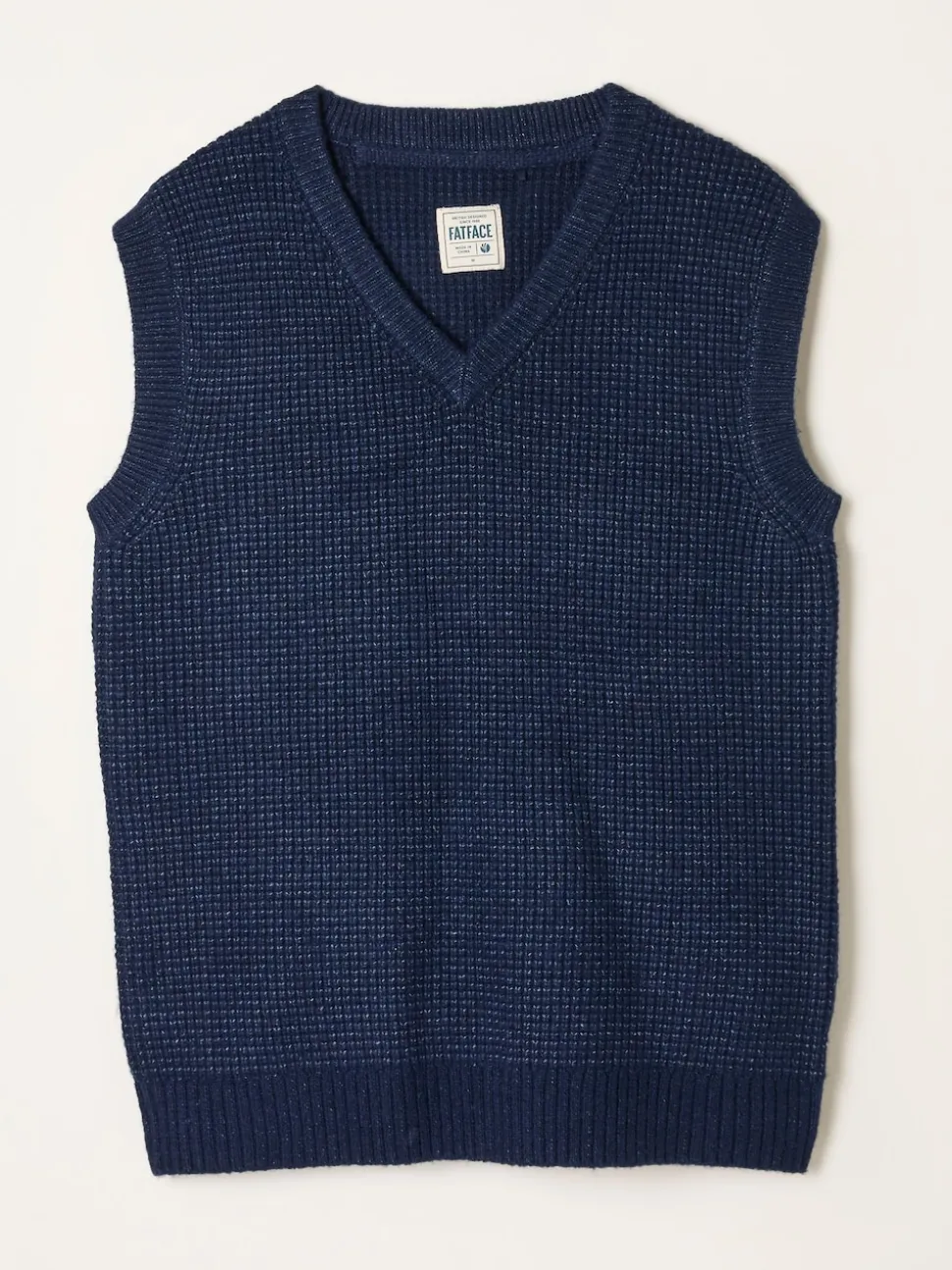 FatFace Calder Navy V-Neck Knitted Tank