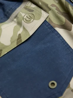 FatFace Camber Green Camo Swim Shorts