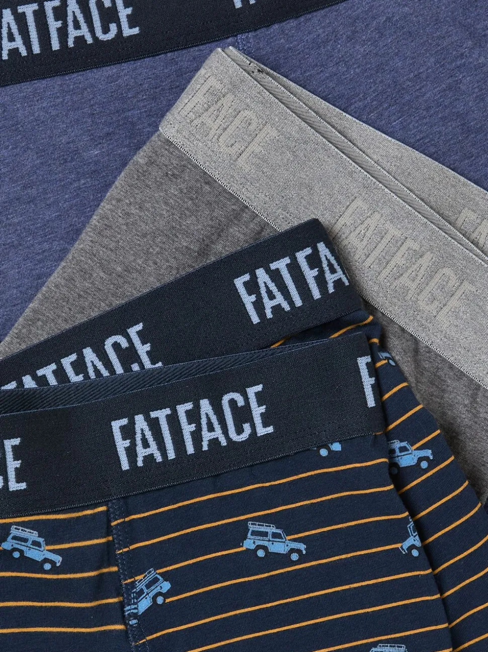 FatFace Charcoal Grey Off Roader 3 Pack Boxers