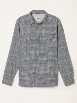 FatFace Charlton Navy Long Sleeve Check Shirt