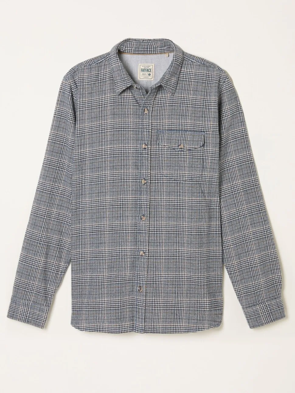 FatFace Charlton Navy Long Sleeve Check Shirt