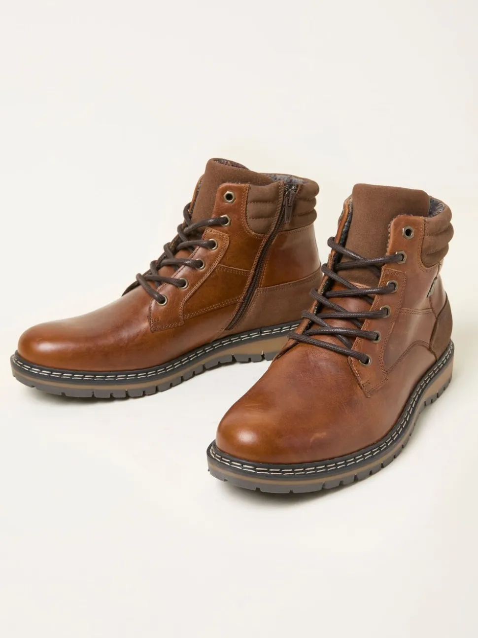 FatFace Chiltern Tan Brown Men's Leather Boot