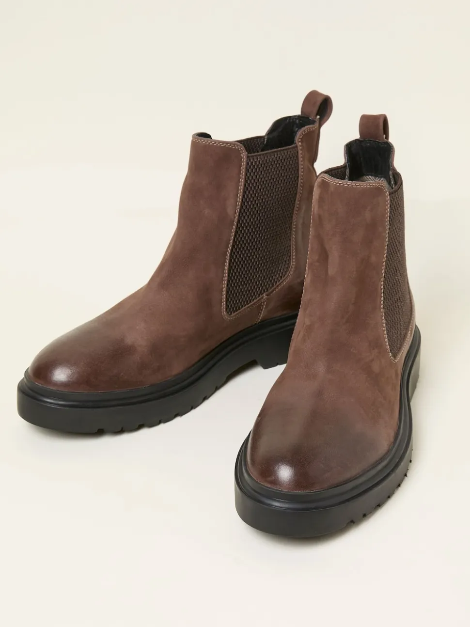 FatFace Chocolate Brown Men's Leather Chelsea Boot