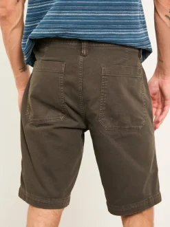 FatFace Dark Brown Stow Garment Dye Chino Shorts