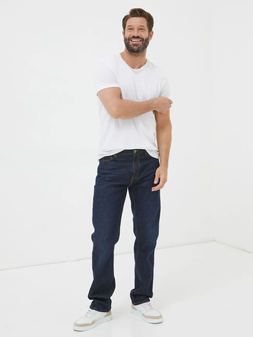 FatFace Dark Vintage Blue Straight Fit Straight Fit Jeans
