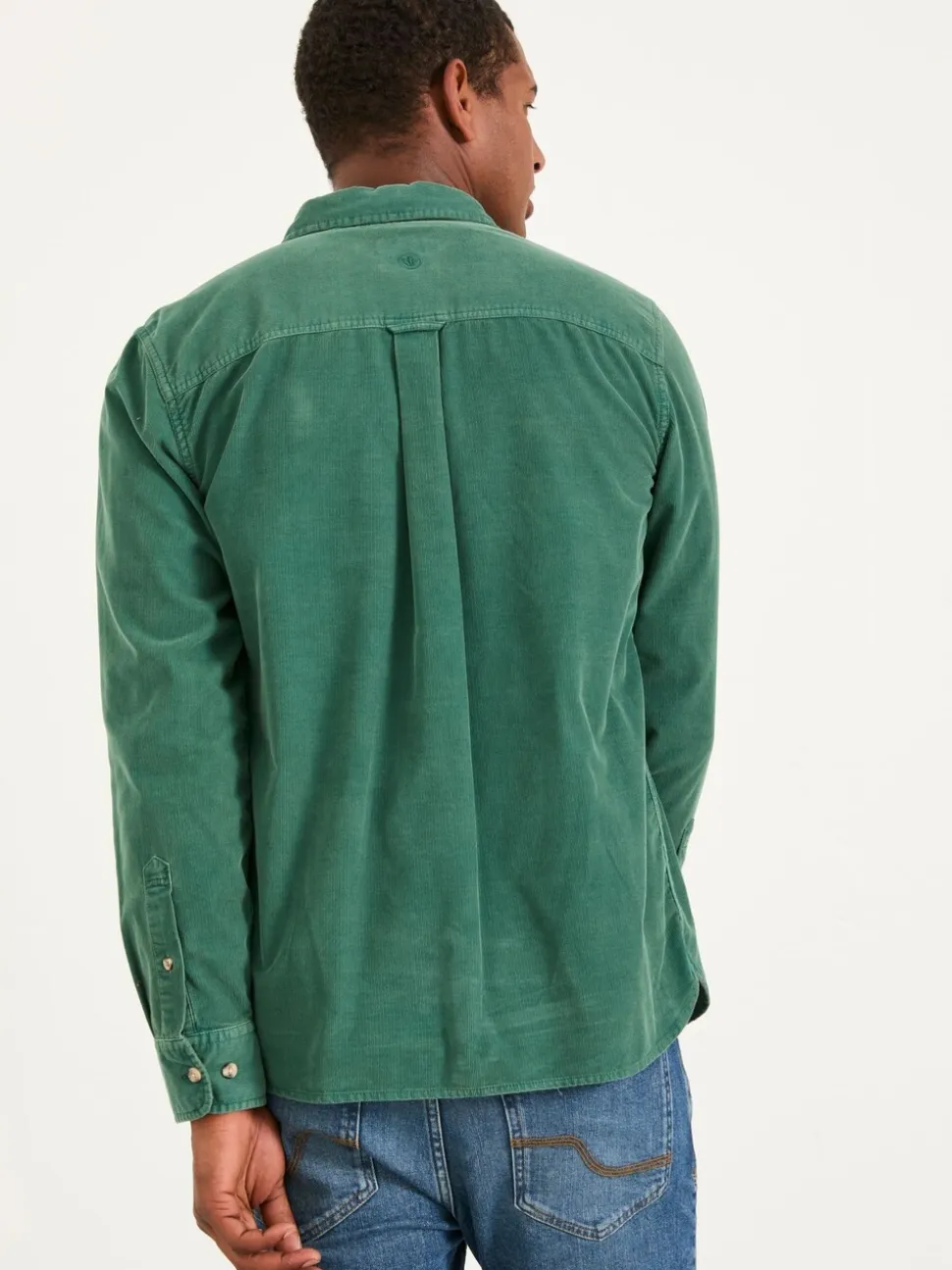 FatFace Emerald Green Long Sleeve Cord Shirt
