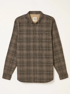 FatFace Felton Brown Long Sleeve Check Shirt