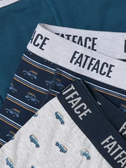 FatFace Grey Off Roader 3 Pack Boxers
