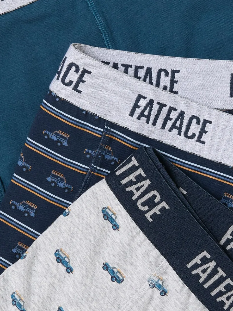 FatFace Grey Off Roader 3 Pack Boxers