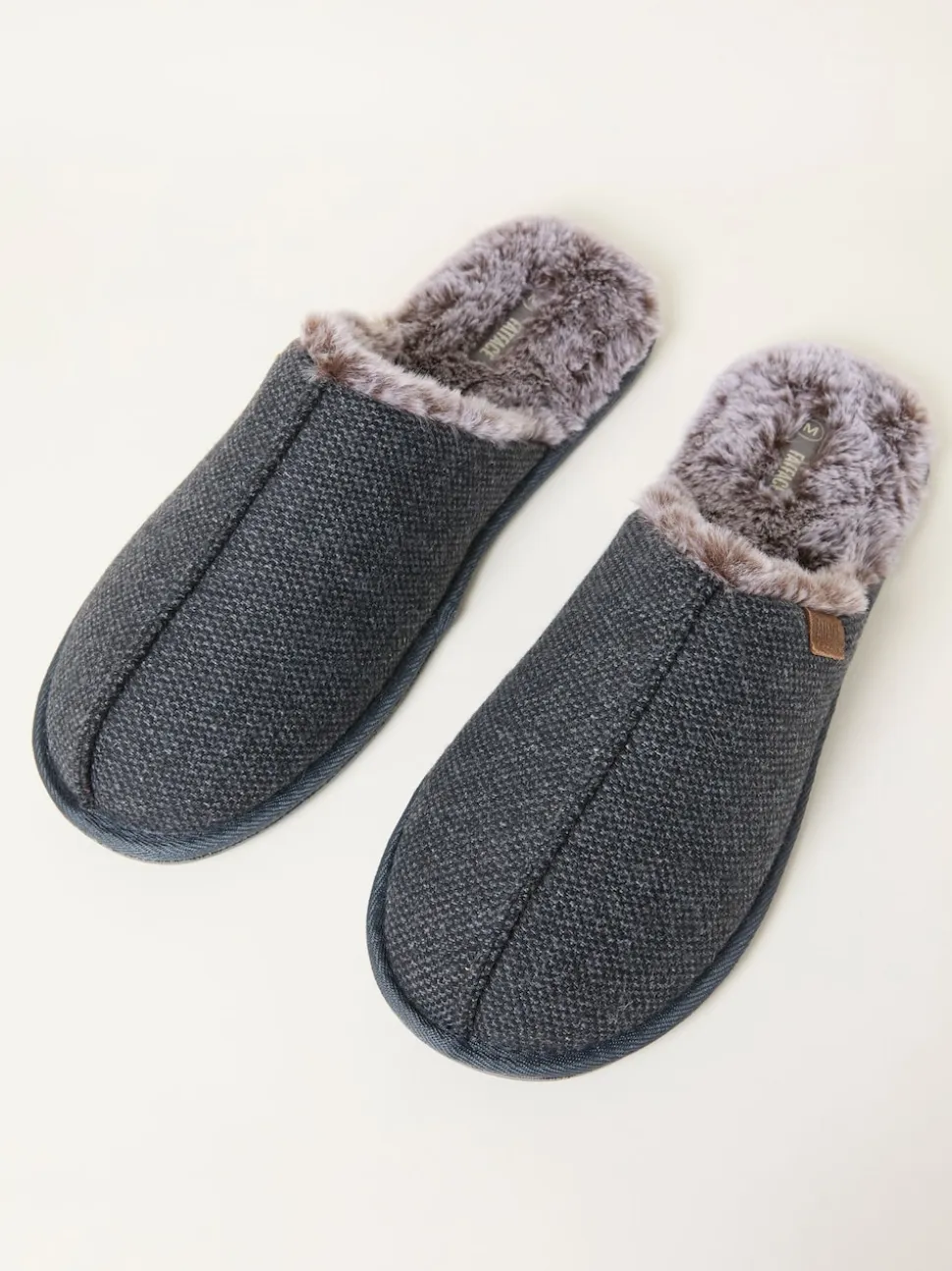 FatFace Harvey Grey Check Mule