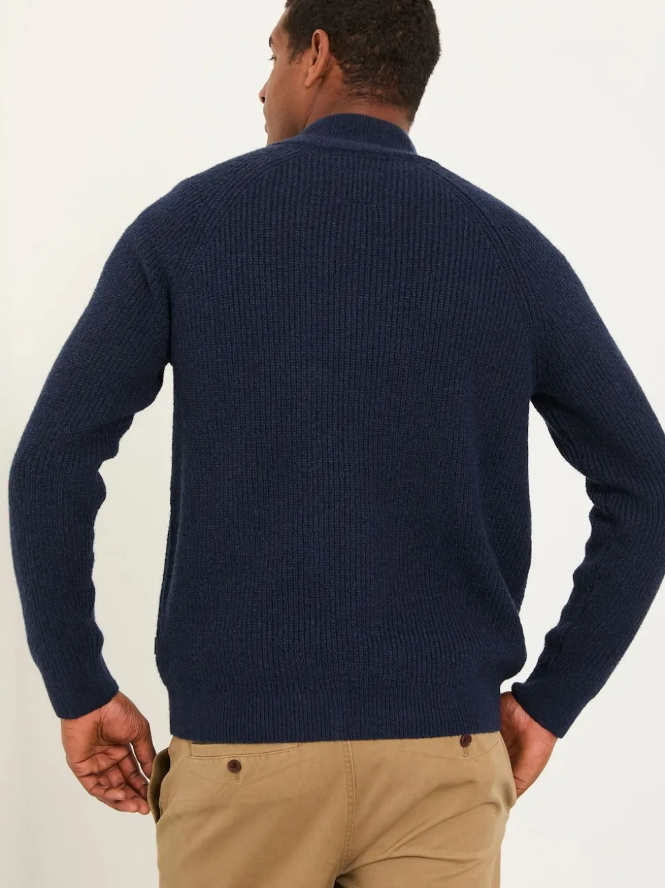 FatFace Harwick Navy Zip Through Bomber