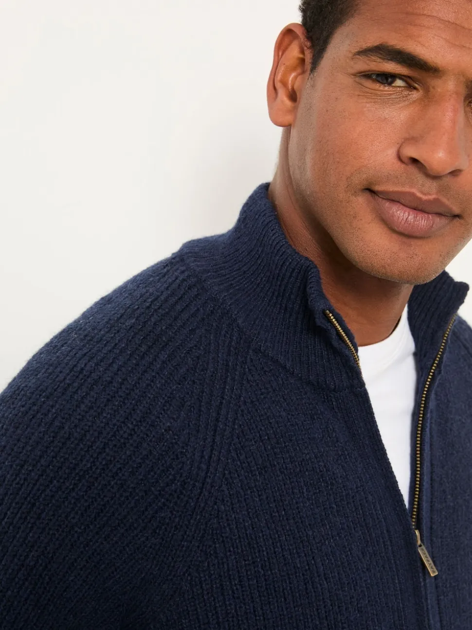 FatFace Harwick Navy Zip Through Bomber