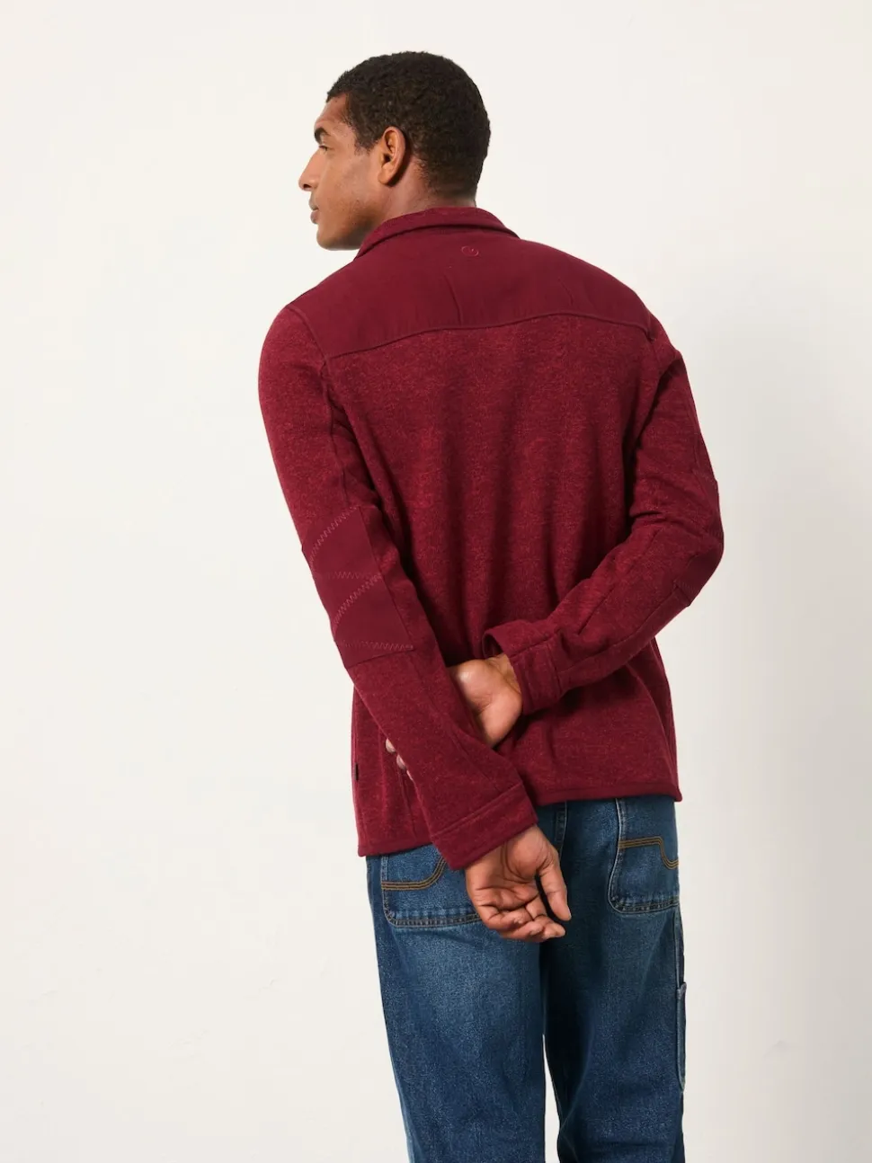 FatFace Haxby Claret Half Zip Sweat