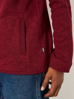 FatFace Haxby Claret Half Zip Sweat