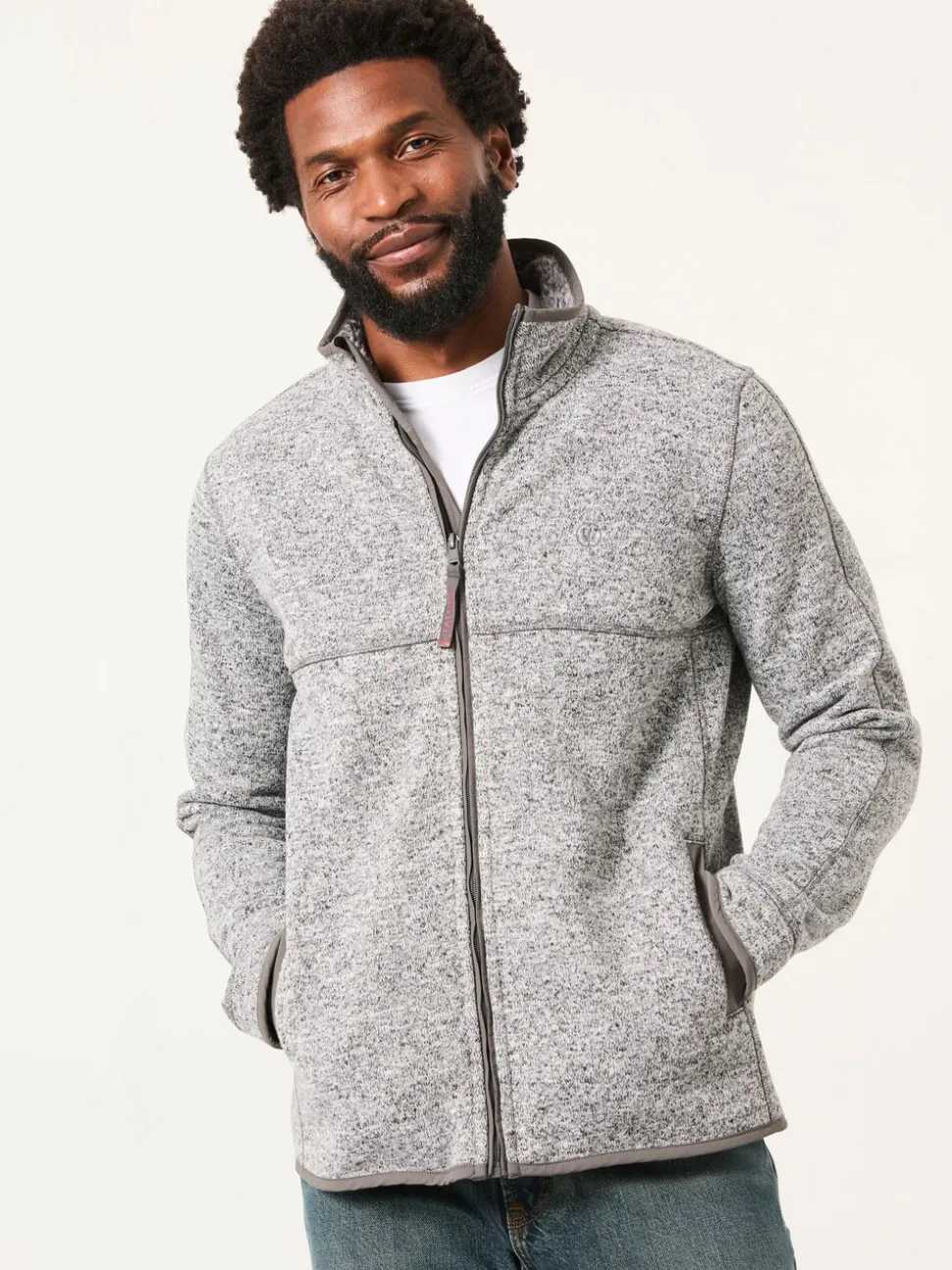 FatFace Haxby Grey Zip Through Sweat