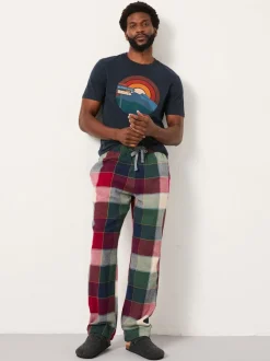 FatFace Hetton Red Buffalo Check Pyjama Bottoms