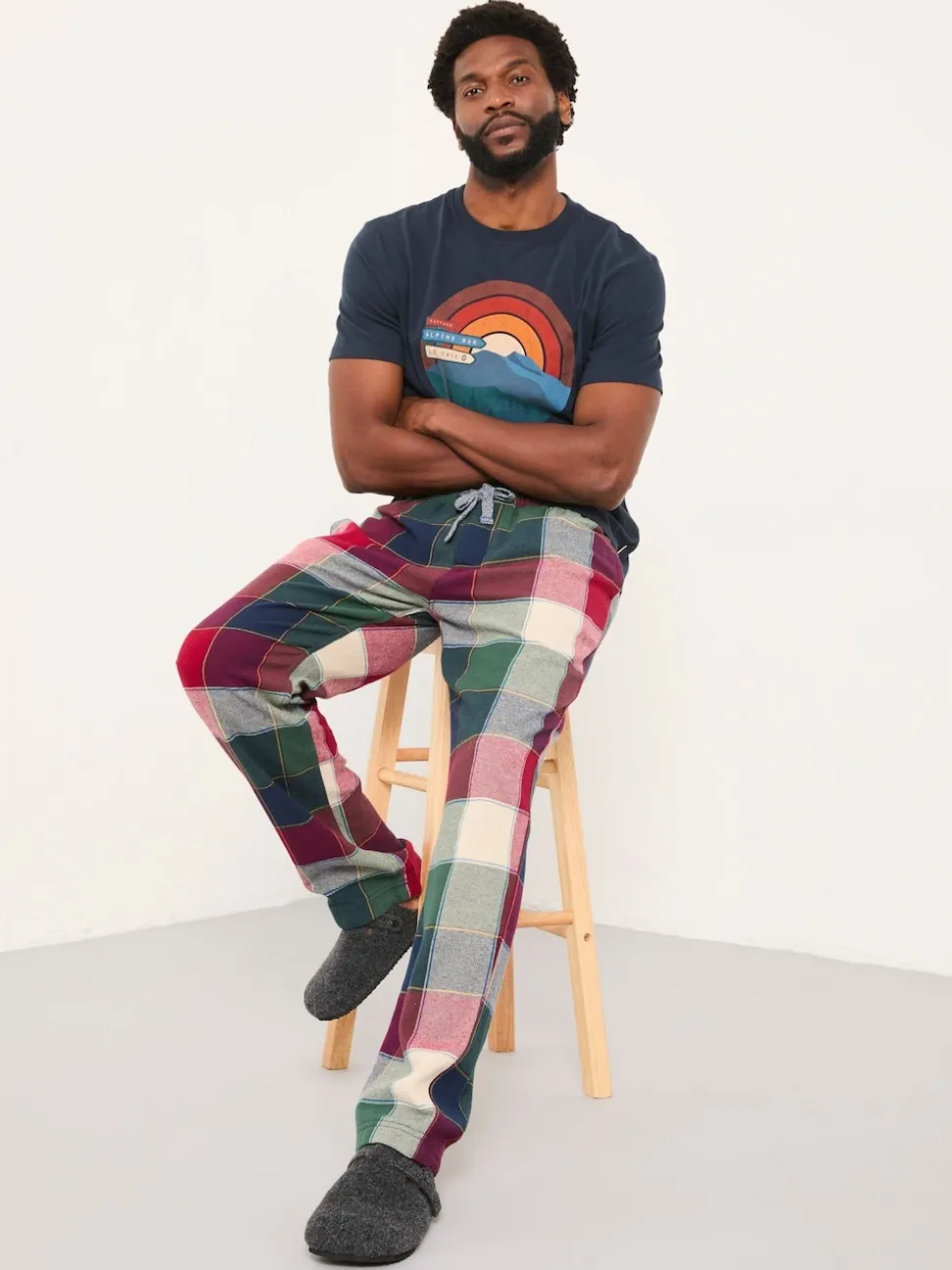 FatFace Hetton Red Buffalo Check Pyjama Bottoms