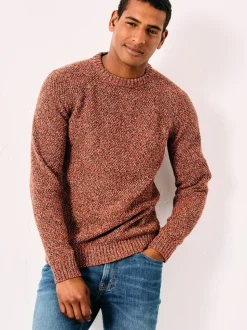 FatFace Hove Red Crew Neck Knitted Jumper