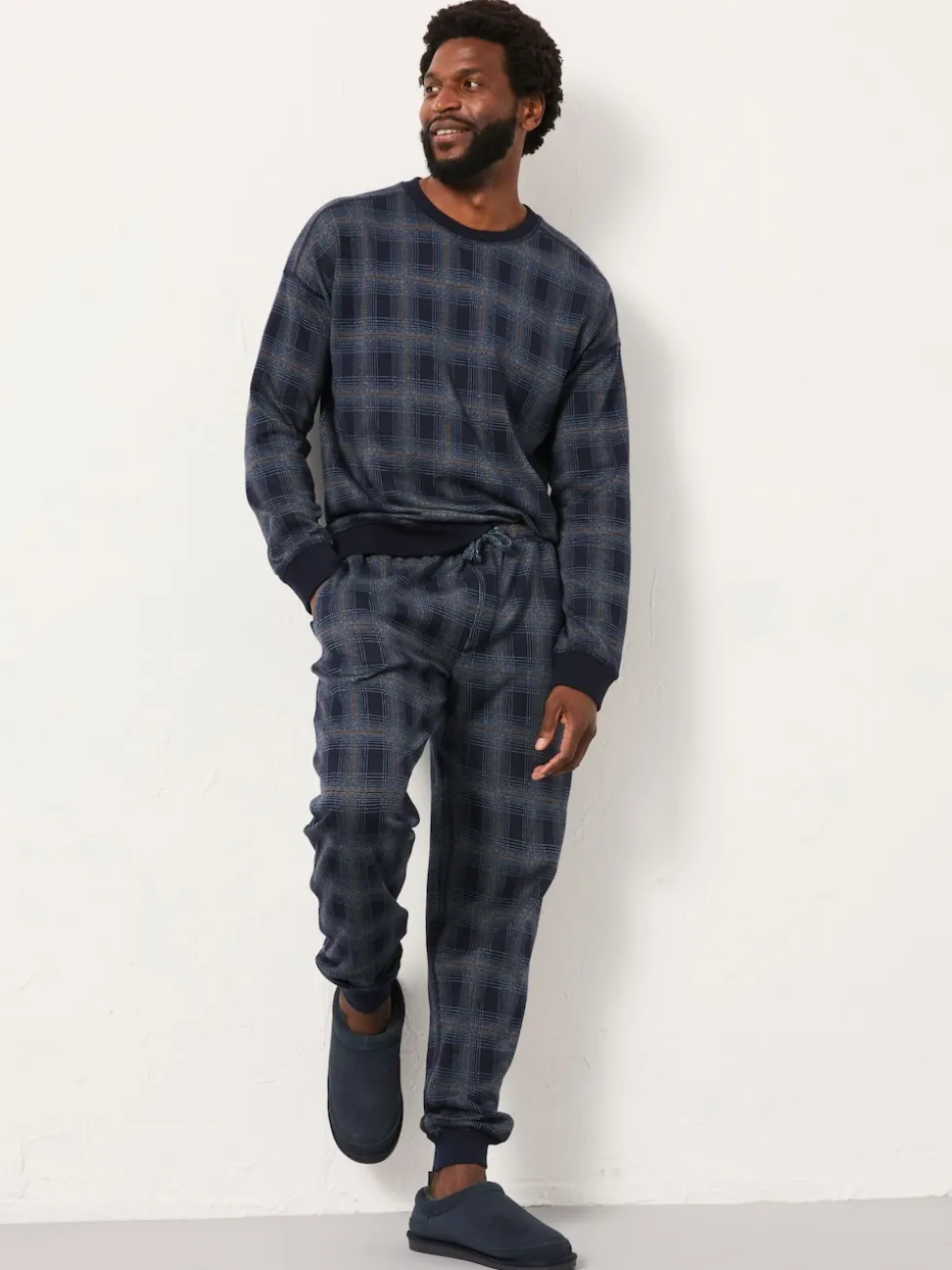 FatFace Kemble Navy Check Jumper