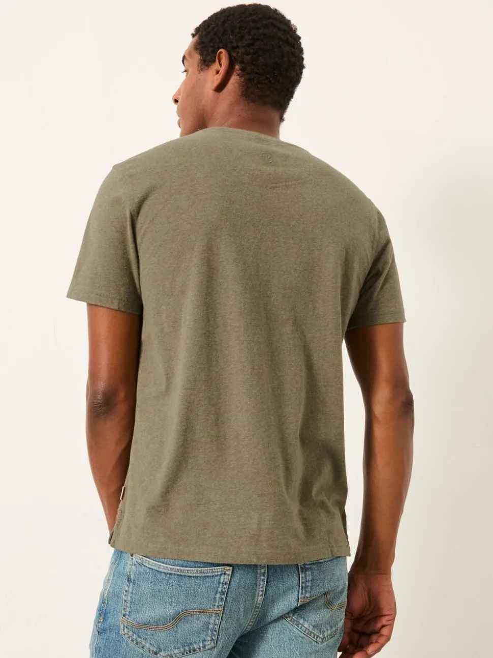 FatFace Khaki Green Snow Bike Graphic T-Shirt
