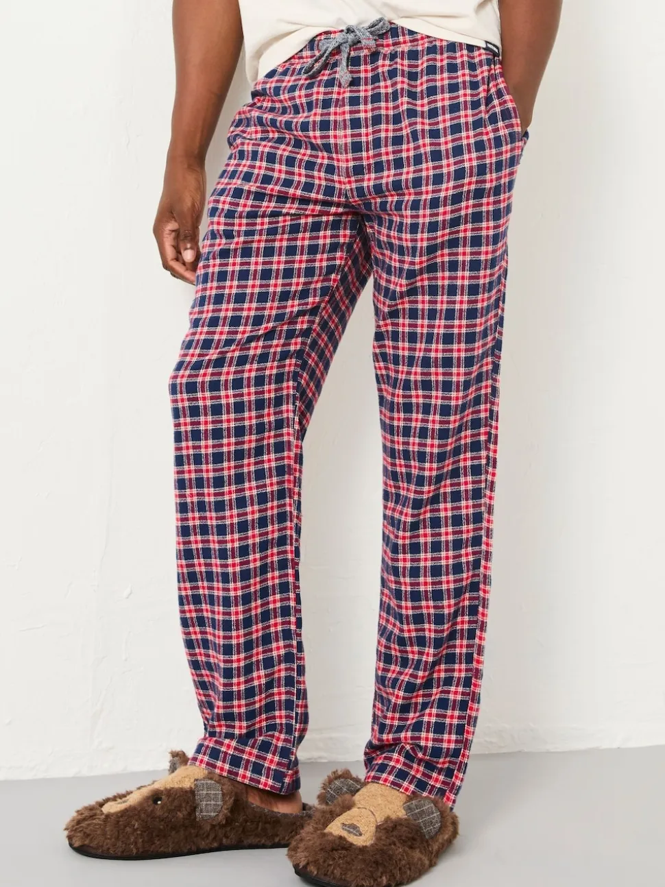 FatFace Leven Red Check Pyjama Bottoms