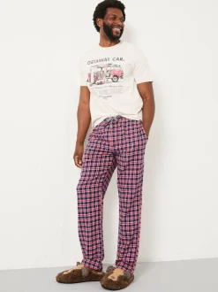 FatFace Leven Red Check Pyjama Bottoms