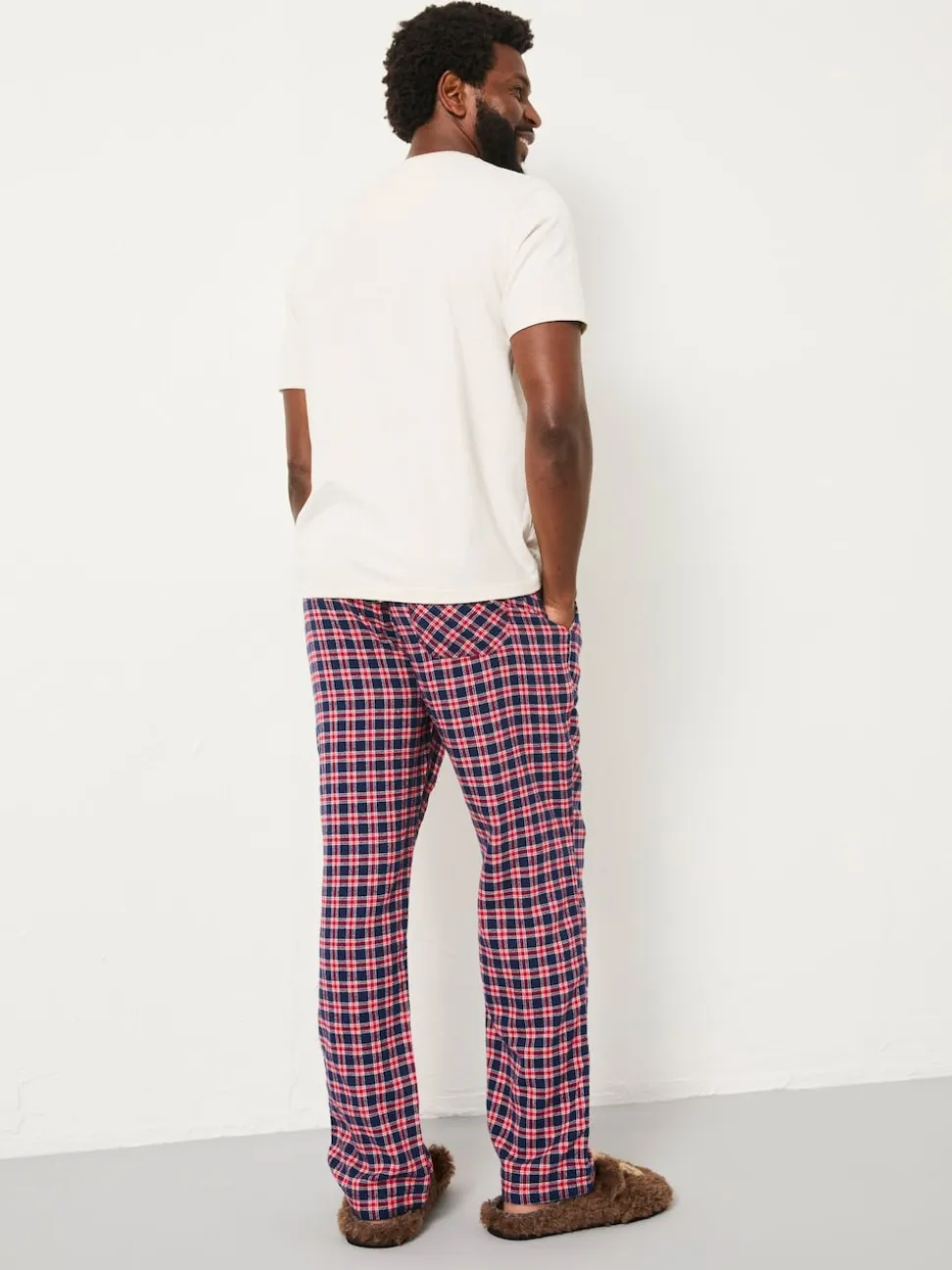 FatFace Leven Red Check Pyjama Bottoms