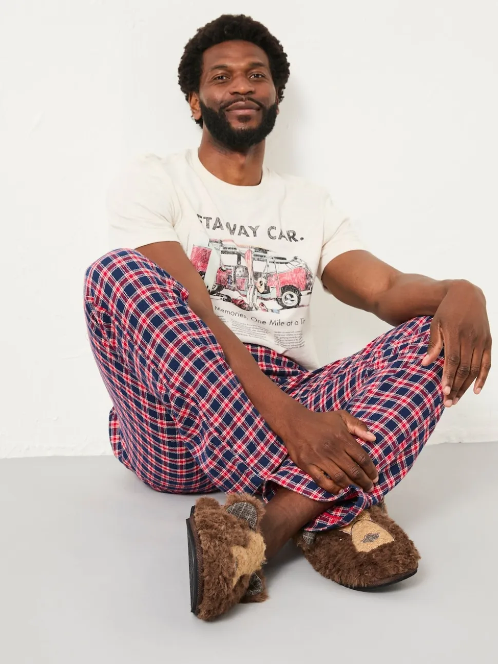 FatFace Leven Red Check Pyjama Bottoms
