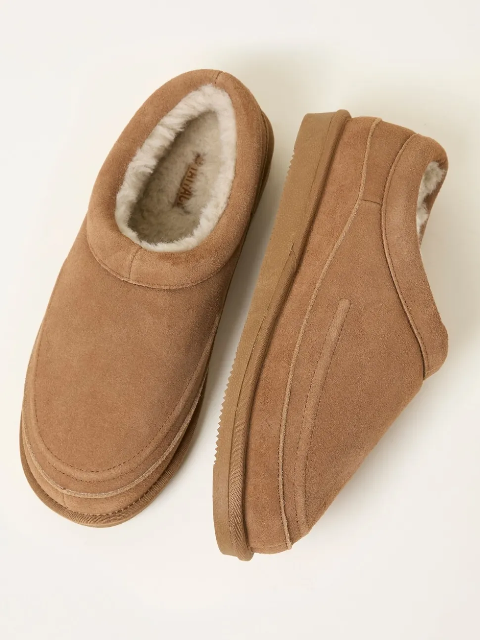 FatFace Lewis Tan Brown Suede Mule