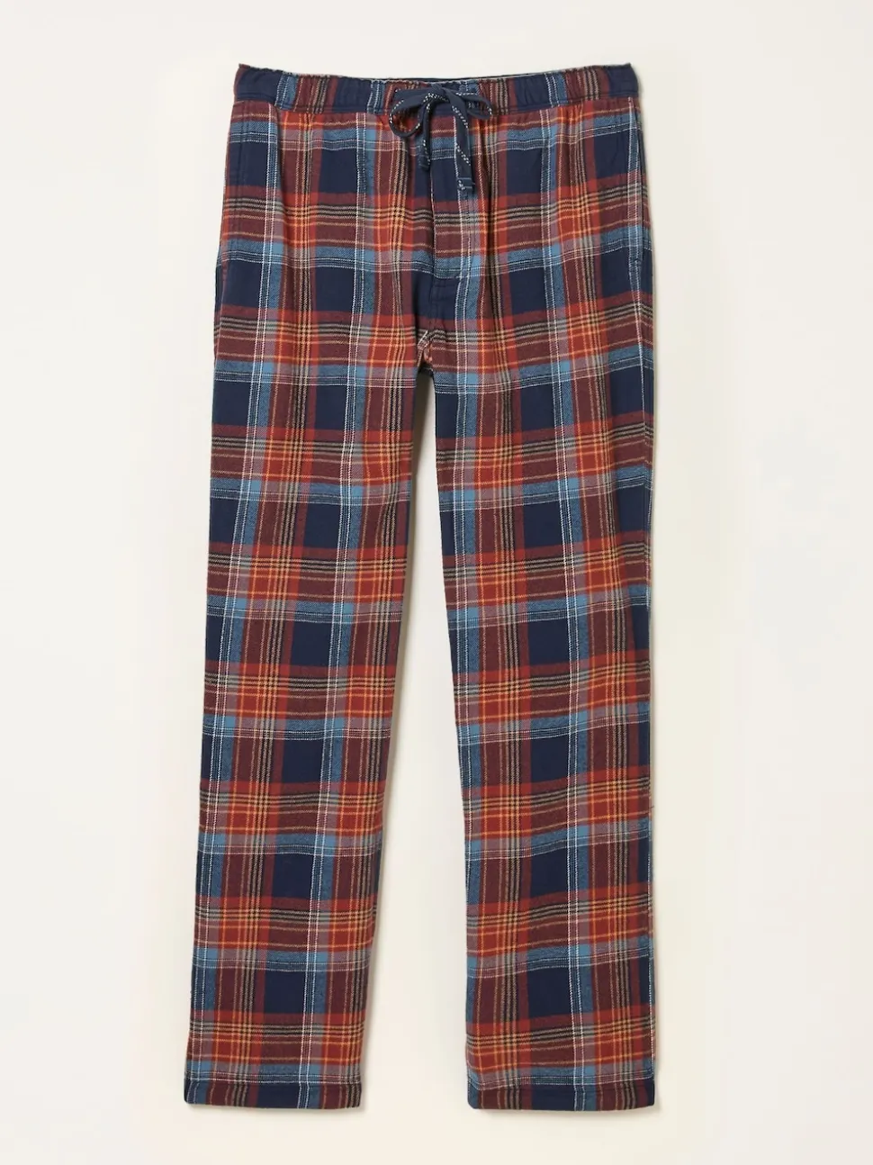FatFace Lomond Blue Check Open Hem Pyjama Bottoms