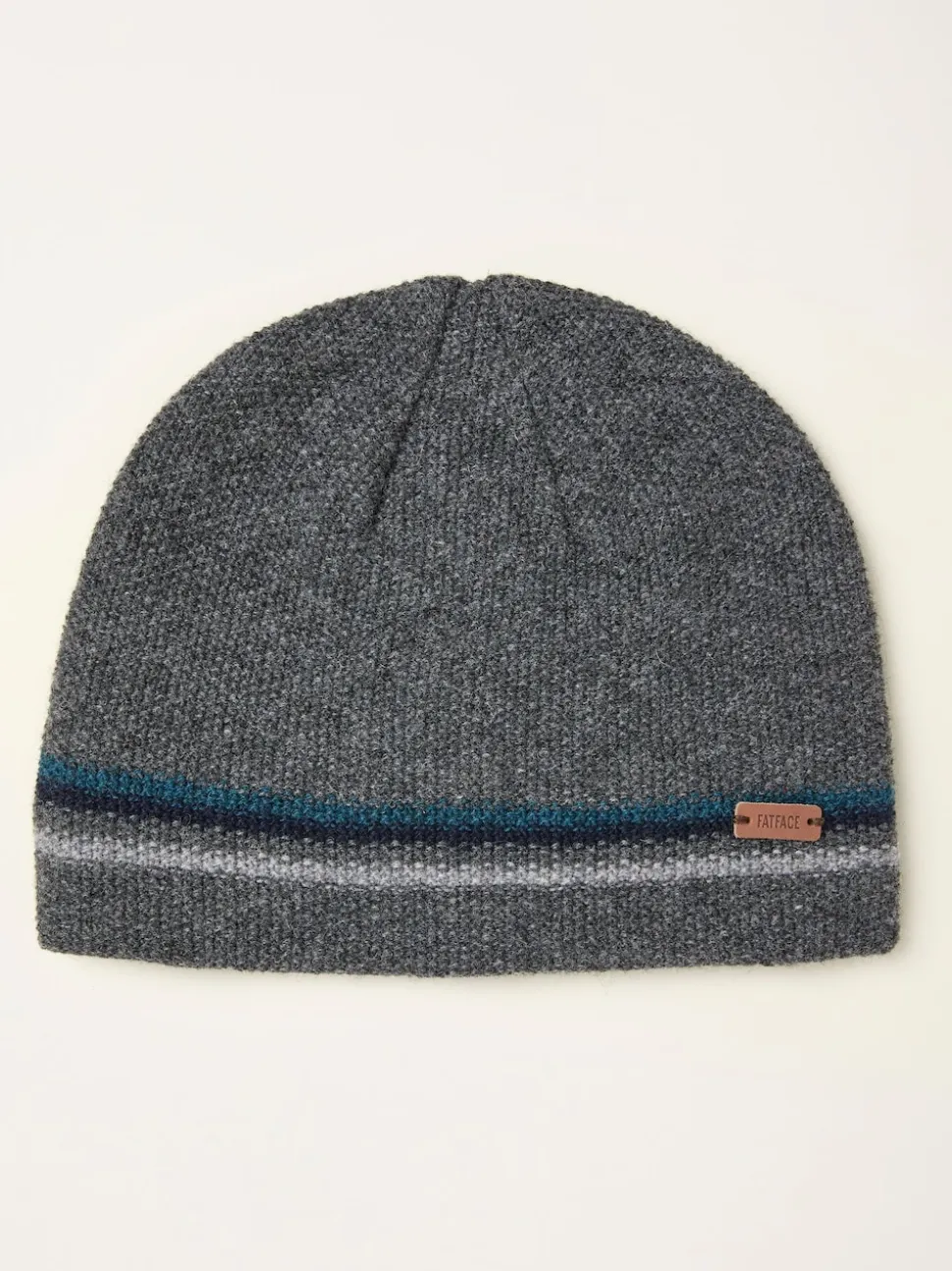FatFace Luca Grey Waffle Beanie