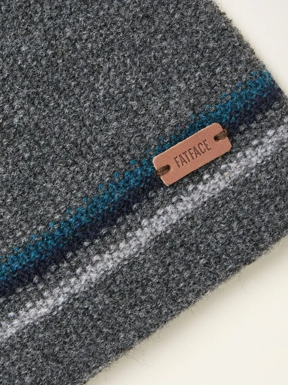 FatFace Luca Grey Waffle Beanie